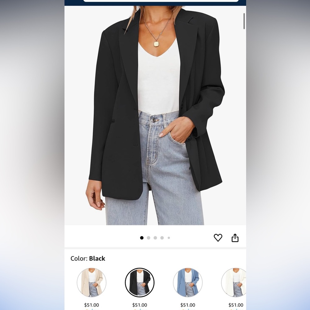 Merokeety NWT Black Blazer